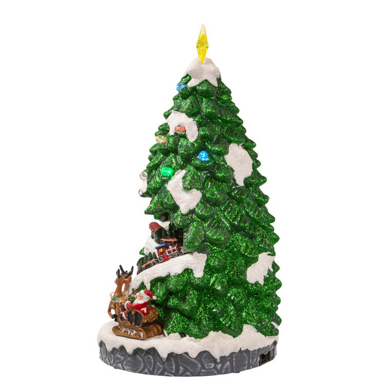 Kurt Adler 15.7Inch Battery Operated Lighted Musical Christmas Tree